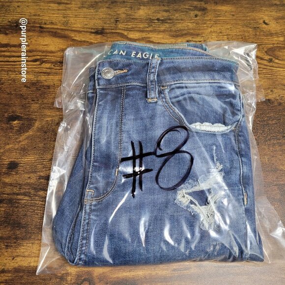 American Eagle Jeans 2 R Jegging Super Hi Rise Next Level Stretch Medium Wash - Picture 13 of 13